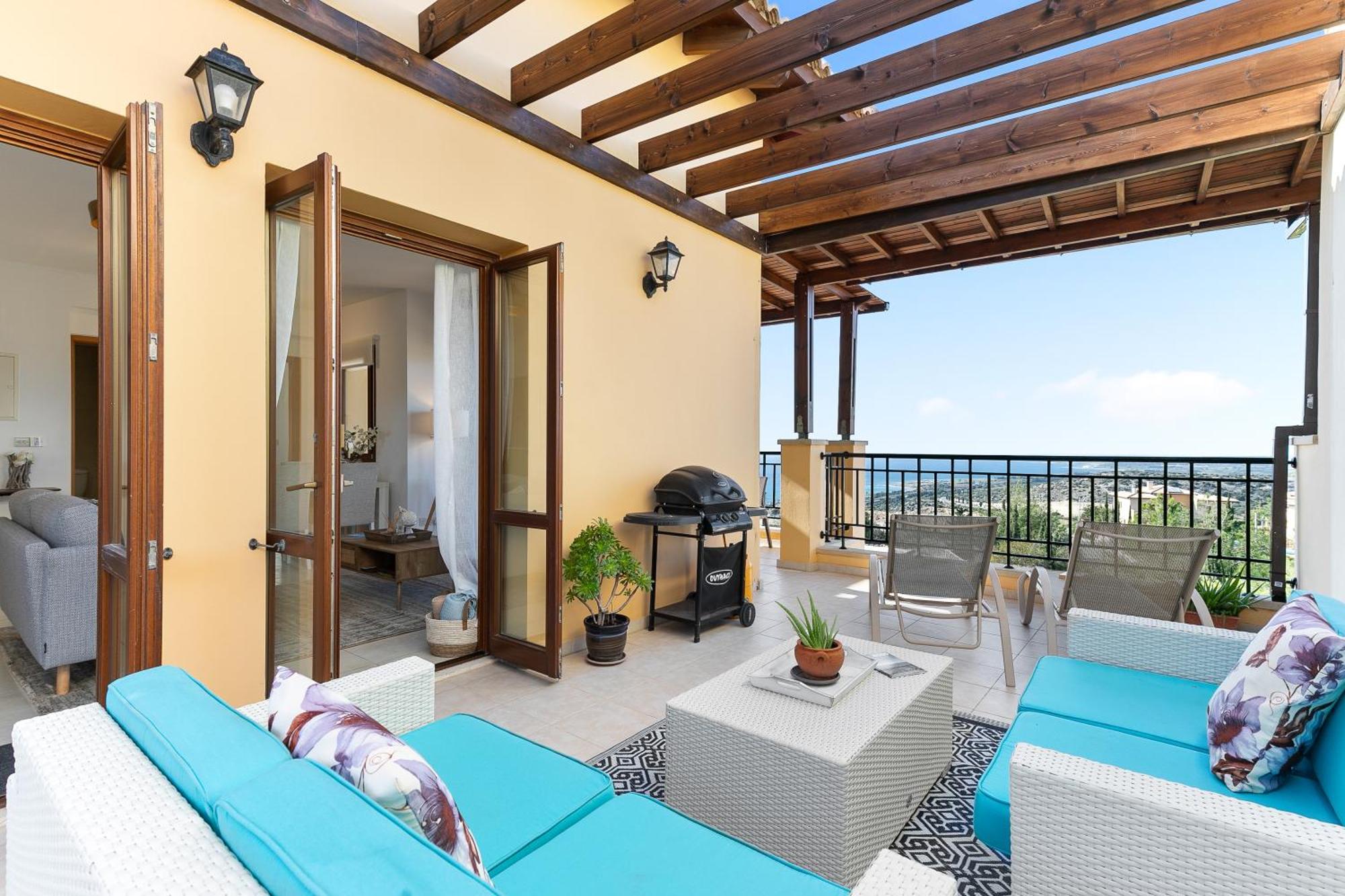 1 Bedroom Apartment Pyrgos With Beautiful Sea And Sunset Views, Aphrodite Hills Resort 코우클리아 외부 사진